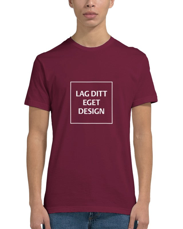 Mænds figursyet T-shirt | Design med eget tryk