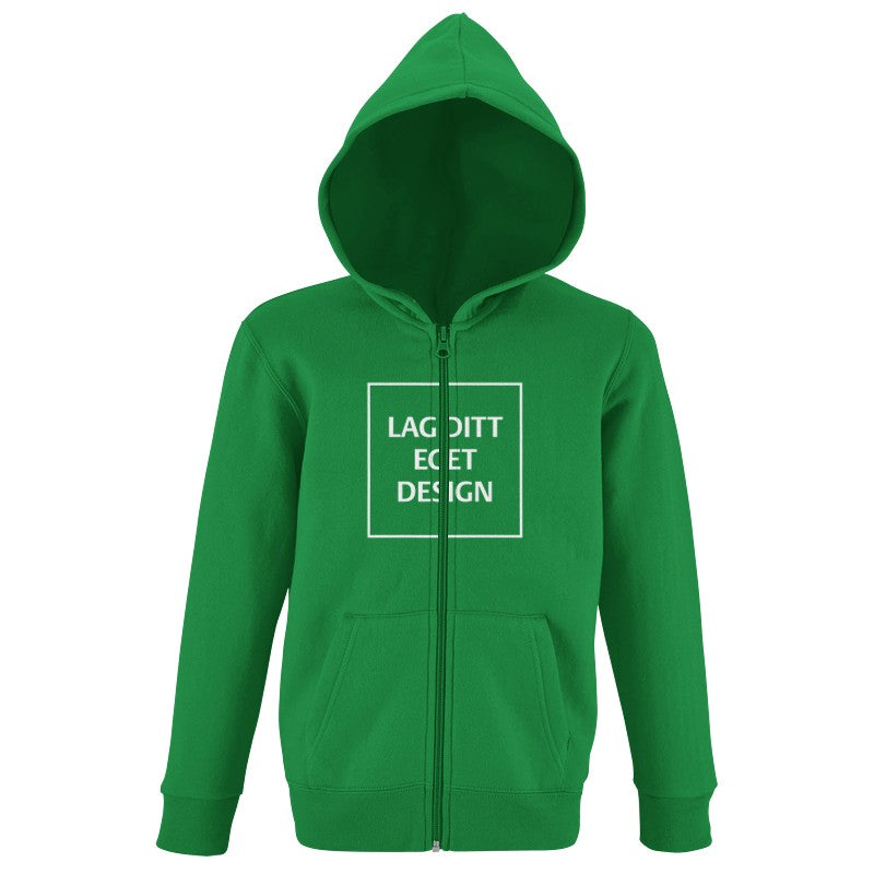 Hættetrøje til Børn med Lynlås og Eget Tryk | Blød Zip Hoodie