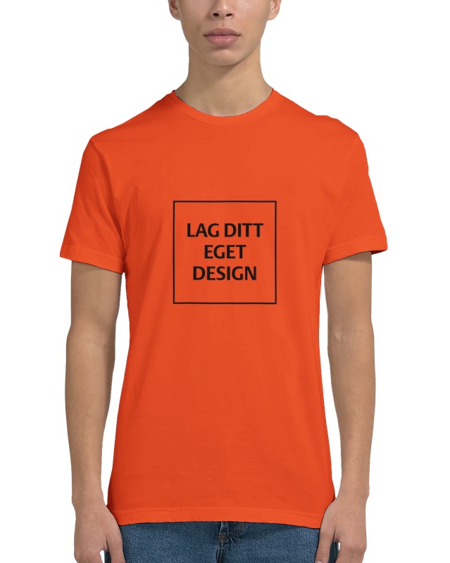 Mænds figursyet T-shirt | Design med eget tryk