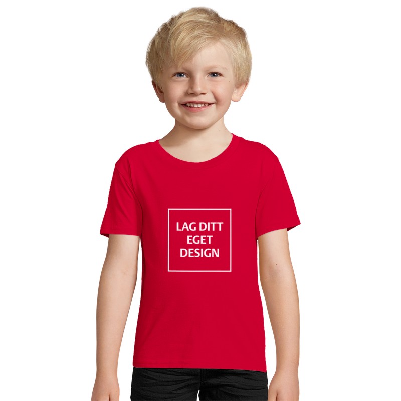 Økologisk Børne T-shirt med Eget Tryk | 100% Økologisk Bomuld