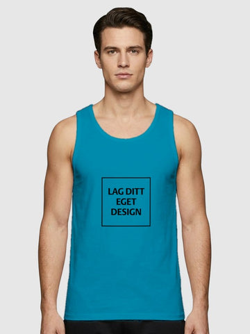 Sporty Singlet til Mænd med Eget Tryk | Hurtigtørrende Polyester