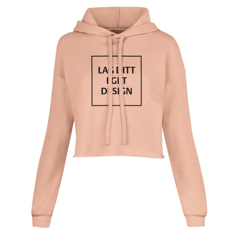 Dame Cropped Hættetrøje med Eget Print | Skab Din Unikke Stil