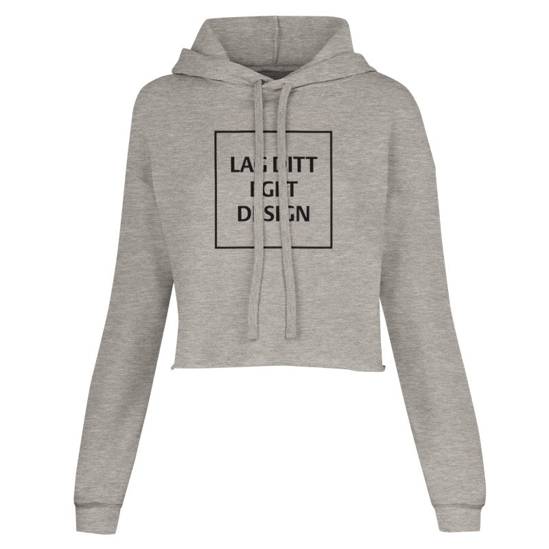 Dame Cropped Hættetrøje med Eget Print | Skab Din Unikke Stil