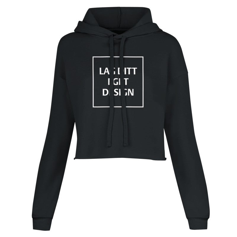 Dame Cropped Hættetrøje med Eget Print | Skab Din Unikke Stil