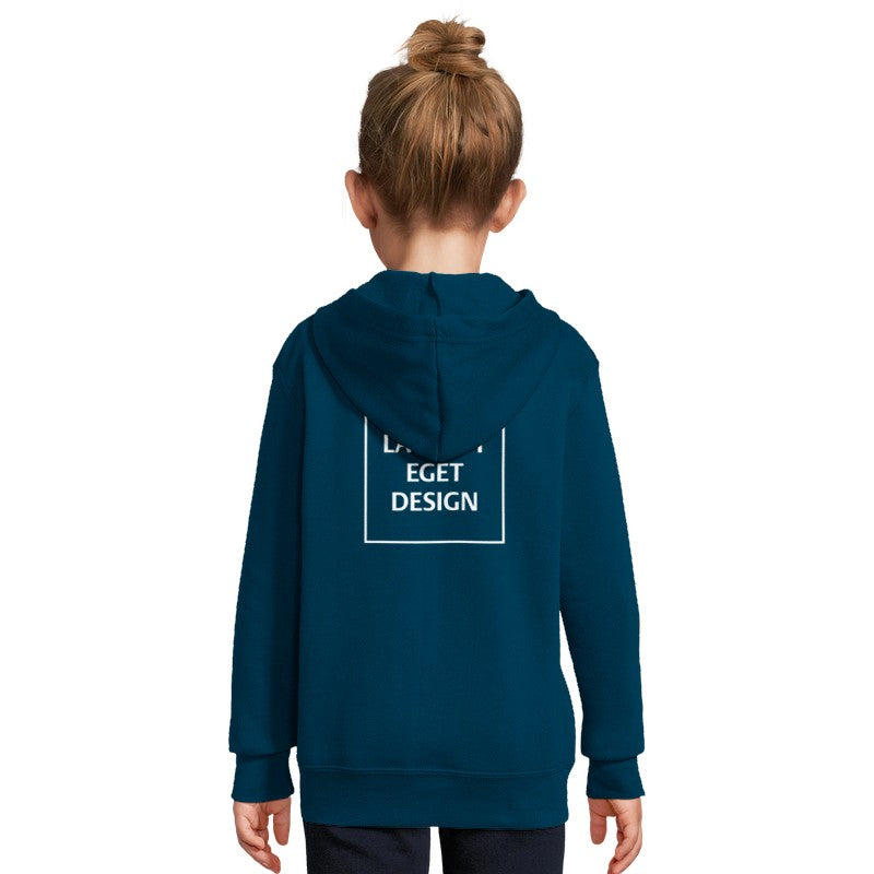 Hættetrøje til Børn med Lynlås og Eget Tryk | Blød Zip Hoodie