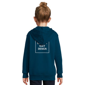 Hættetrøje til Børn med Lynlås og Eget Tryk | Blød Zip Hoodie