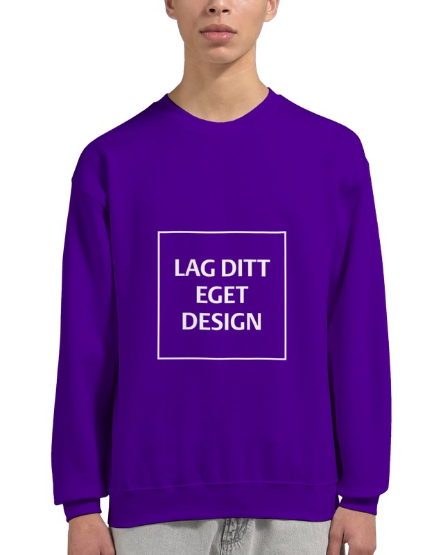 Personlig College Sweater med Eget Tryk | Design Din Unikke Sweater