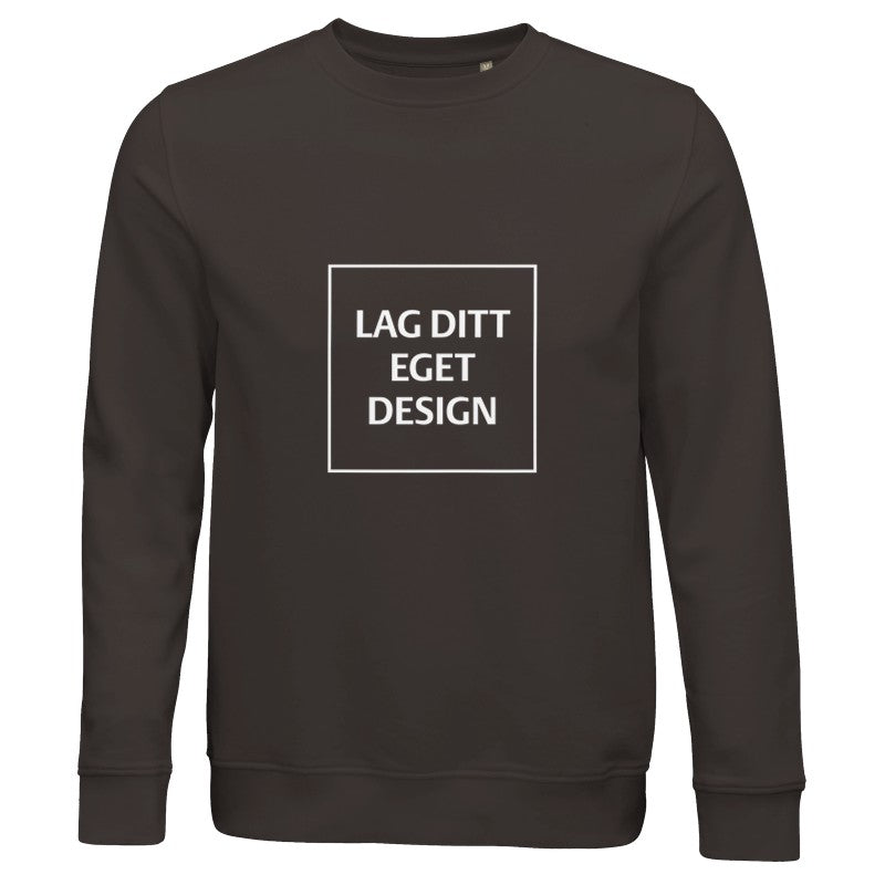 Økologisk Unisex Sweatshirt med Eget Print | Design Din Egen Crewneck Sweatshirt