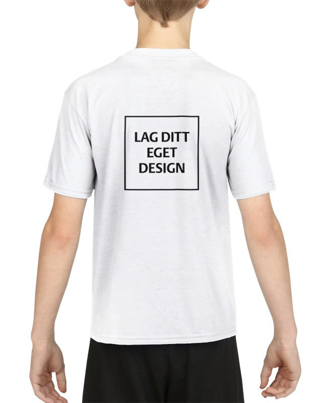 Teknisk Børne T-shirt med Eget Tryk | Hurtigtørrende Sportstrøje
