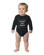 Klassisk Langærmet Babybody med Eget Tryk | Lun Bomuld
