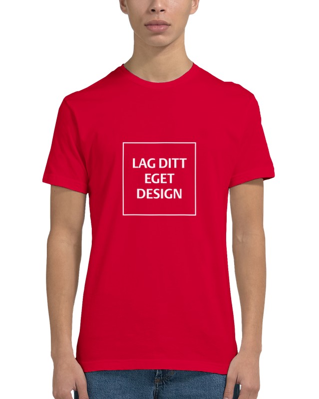 Mænds figursyet T-shirt | Design med eget tryk