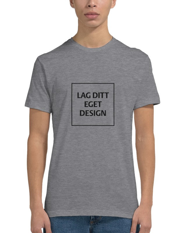 Mænds figursyet T-shirt | Design med eget tryk