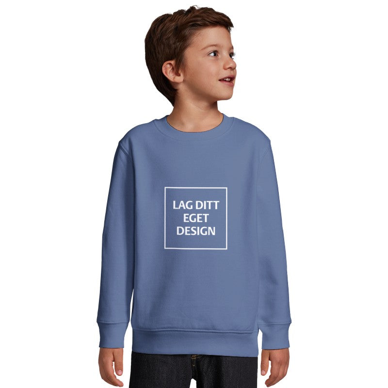 Klassisk Børnesweater med Eget Tryk | Varm Sweatshirt i Bomuldsblanding