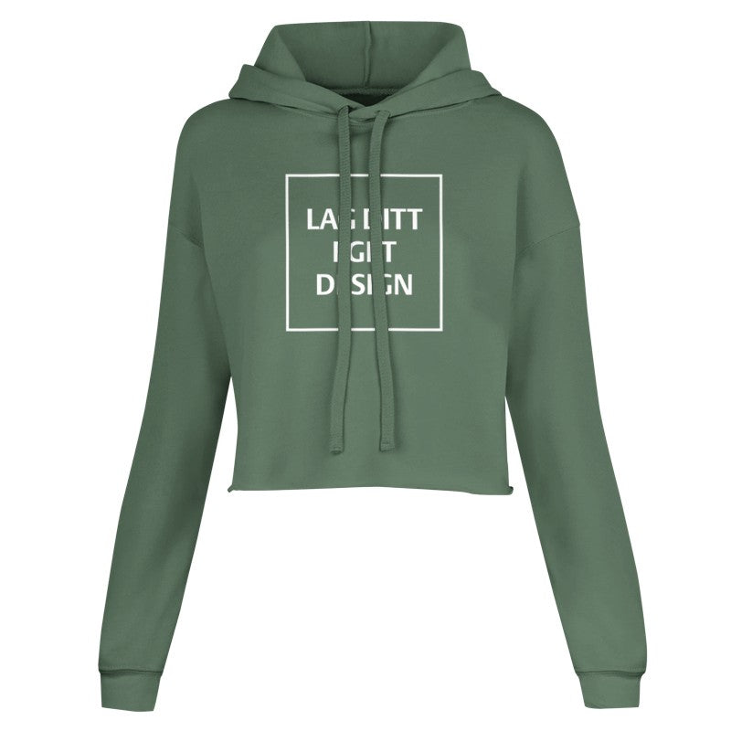 Dame Cropped Hættetrøje med Eget Print | Skab Din Unikke Stil