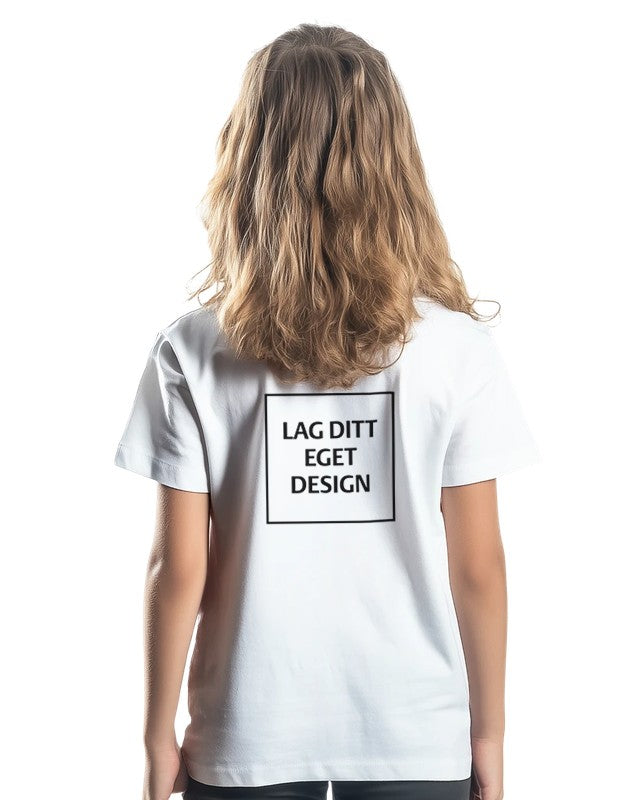 Slidstærk børne-T-shirt i polybomuld med eget tryk