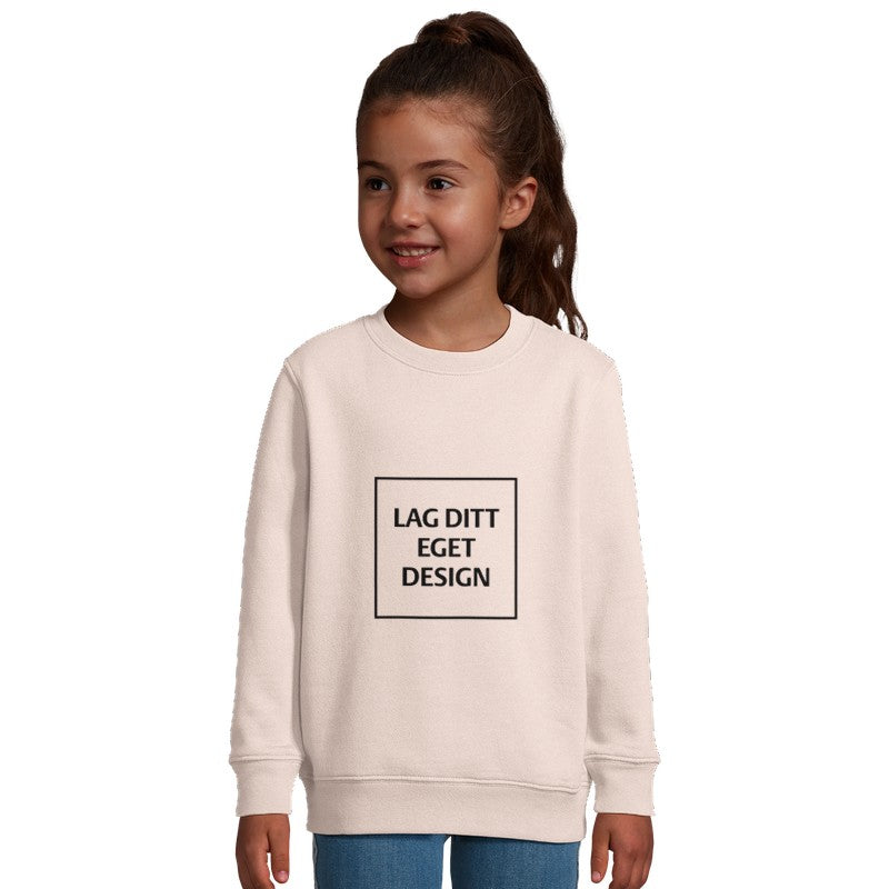 Klassisk Børnesweater med Eget Tryk | Varm Sweatshirt i Bomuldsblanding