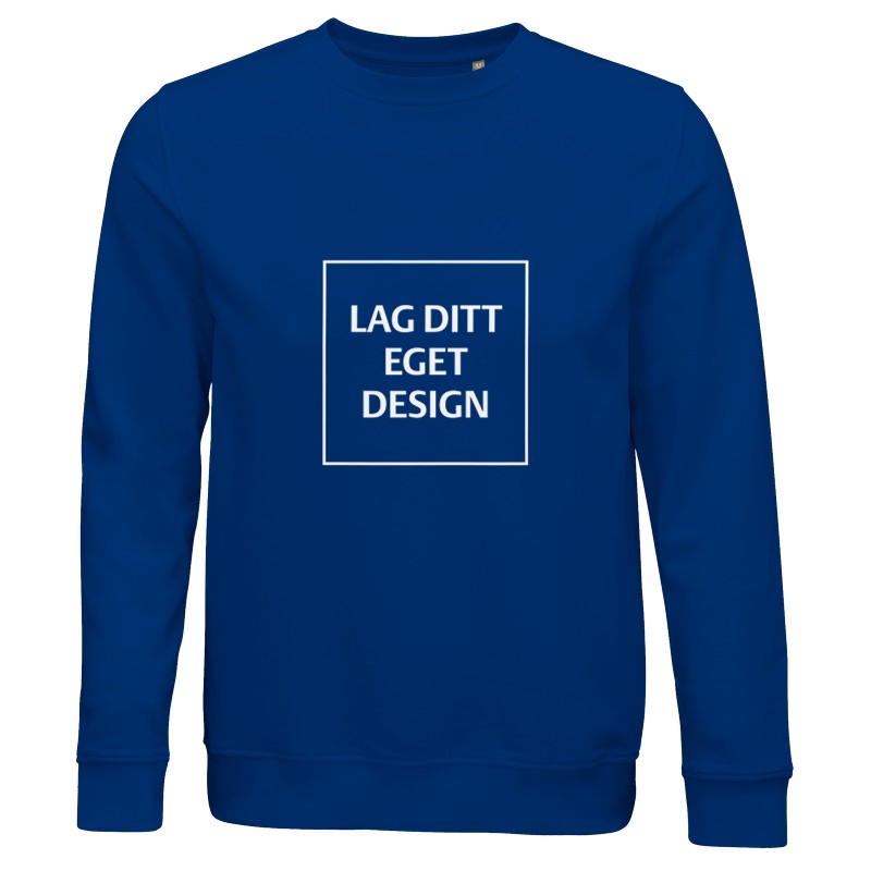 Økologisk Unisex Sweatshirt med Eget Print | Design Din Egen Crewneck Sweatshirt