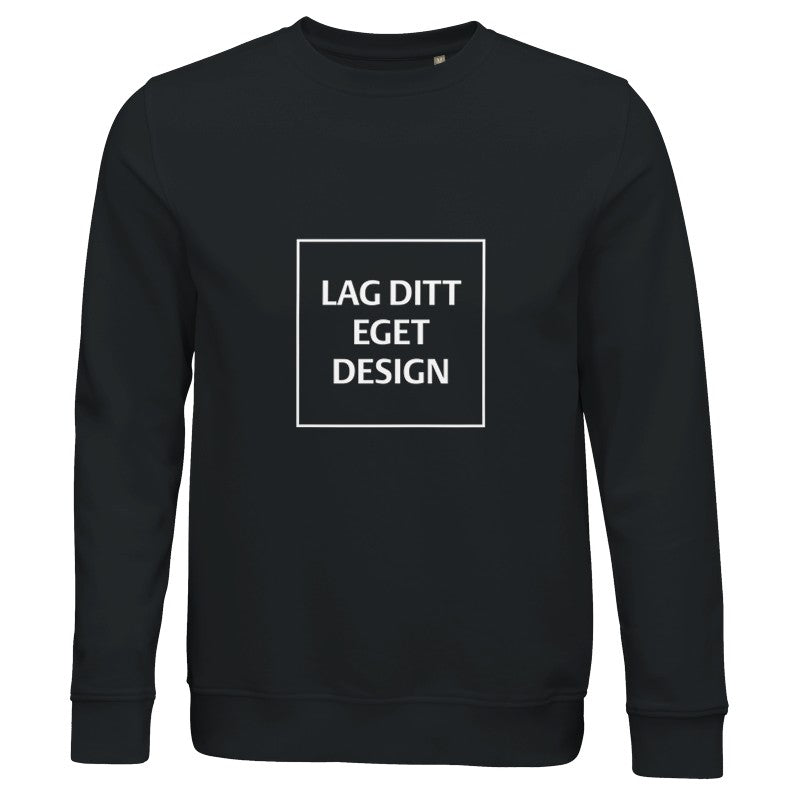 Økologisk Unisex Sweatshirt med Eget Print | Design Din Egen Crewneck Sweatshirt