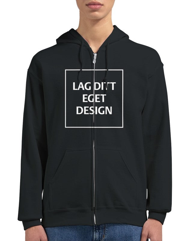 Personlig Lynlåshættetrøje | Design din egen lynlåshættetrøje med eget tryk