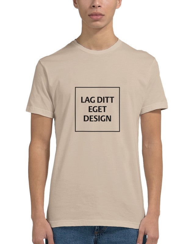 Mænds figursyet T-shirt | Design med eget tryk