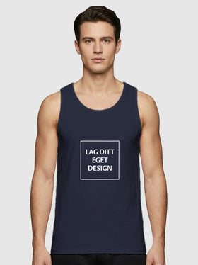 Sporty Singlet til Mænd med Eget Tryk | Hurtigtørrende Polyester