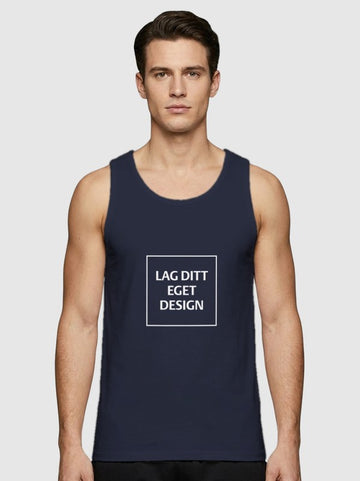 Sporty Singlet til Mænd med Eget Tryk | Hurtigtørrende Polyester