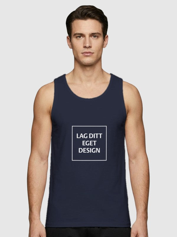 Sporty Singlet til Mænd med Eget Tryk | Hurtigtørrende Polyester