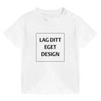 Blød baby-T-shirt med rund hals og eget tryk