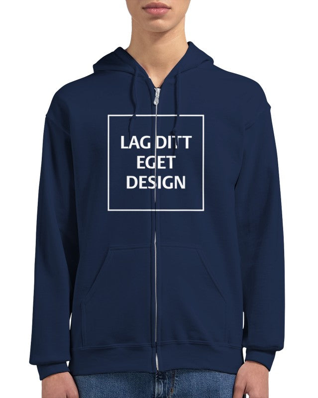 Personlig Lynlåshættetrøje | Design din egen lynlåshættetrøje med eget tryk