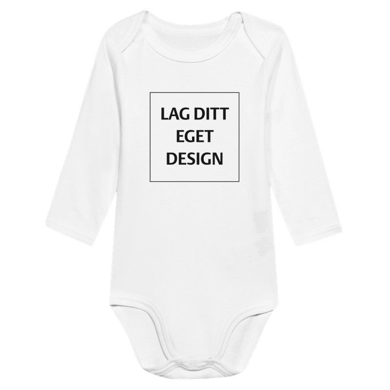 Klassisk Langærmet Babybody med Eget Tryk | Lun Bomuld