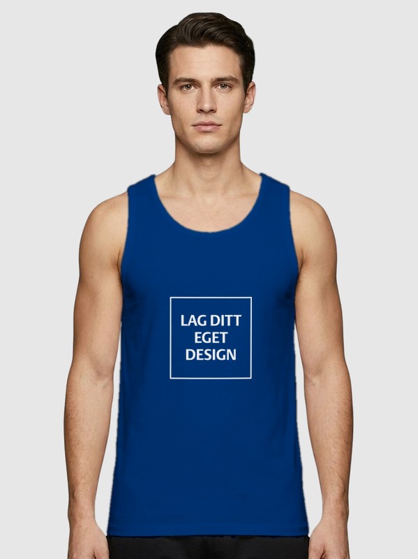 Sporty Singlet til Mænd med Eget Tryk | Hurtigtørrende Polyester