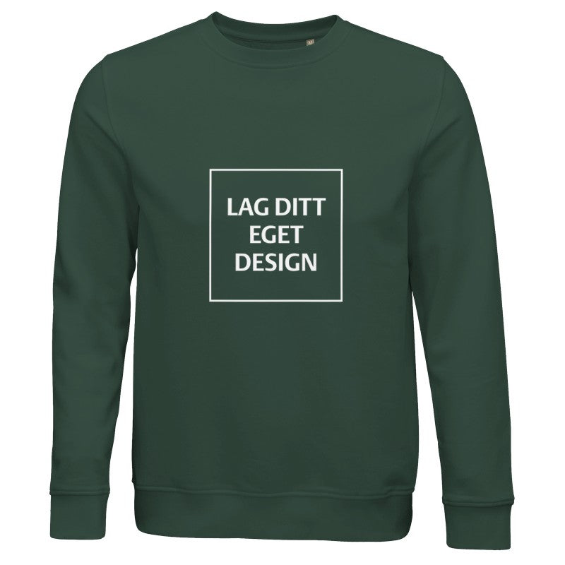 Økologisk Unisex Sweatshirt med Eget Print | Design Din Egen Crewneck Sweatshirt