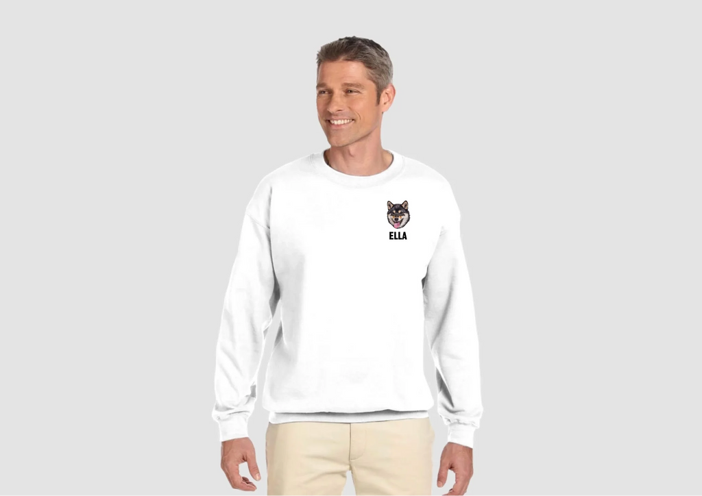 Personlig Sweatshirt med Eget Kæledyr – Varm Crewneck med Billede af Hund