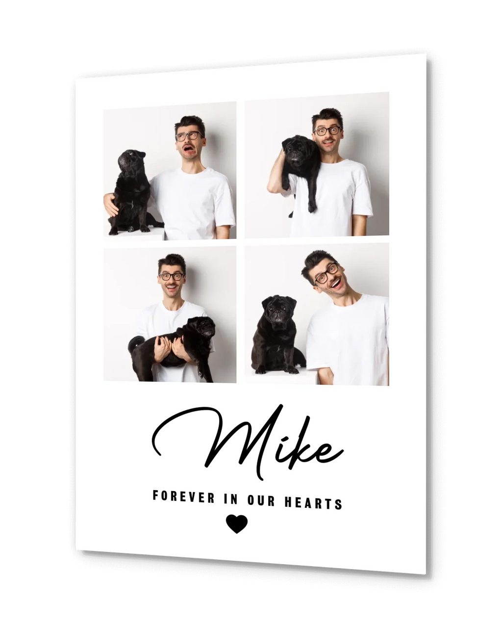 Personlig Mindeplakat for Kæledyr – Fotokollage til Minde om Hund & Kat