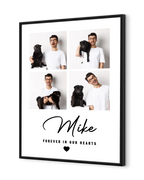 Personlig Mindeplakat for Kæledyr – Fotokollage til Minde om Hund & Kat