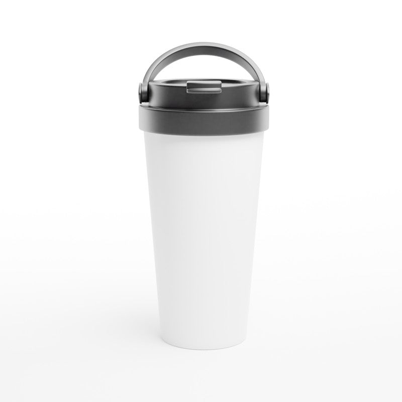 Termokop i rustfrit stål 15oz med låg | Eget tryk