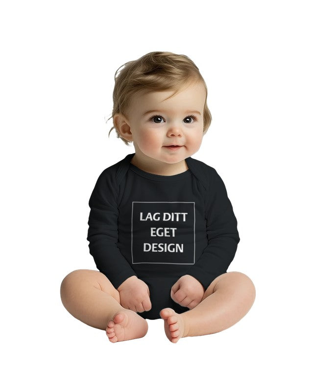 Klassisk Langærmet Babybody med Eget Tryk | Lun Bomuld