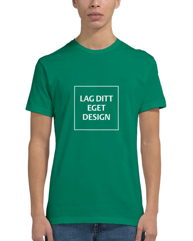 Mænds figursyet T-shirt | Design med eget tryk