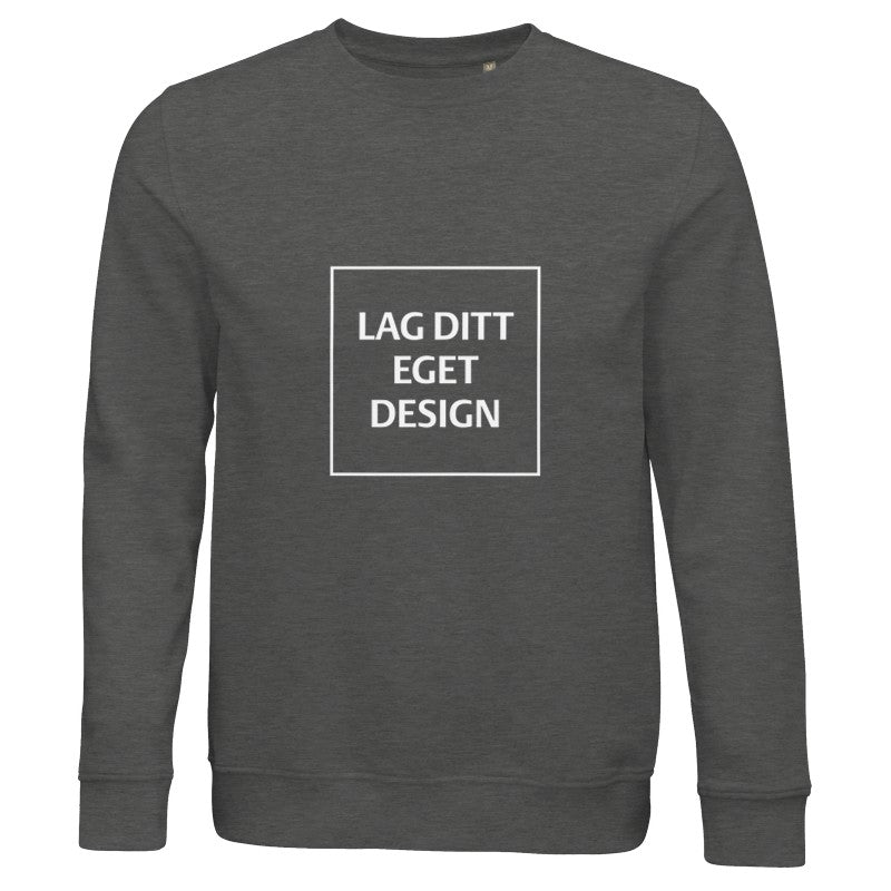 Økologisk Unisex Sweatshirt med Eget Print | Design Din Egen Crewneck Sweatshirt
