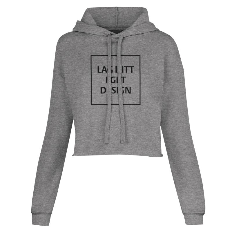 Dame Cropped Hættetrøje med Eget Print | Skab Din Unikke Stil
