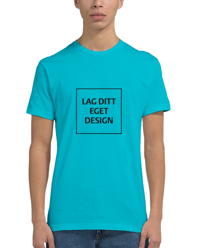 Mænds figursyet T-shirt | Design med eget tryk