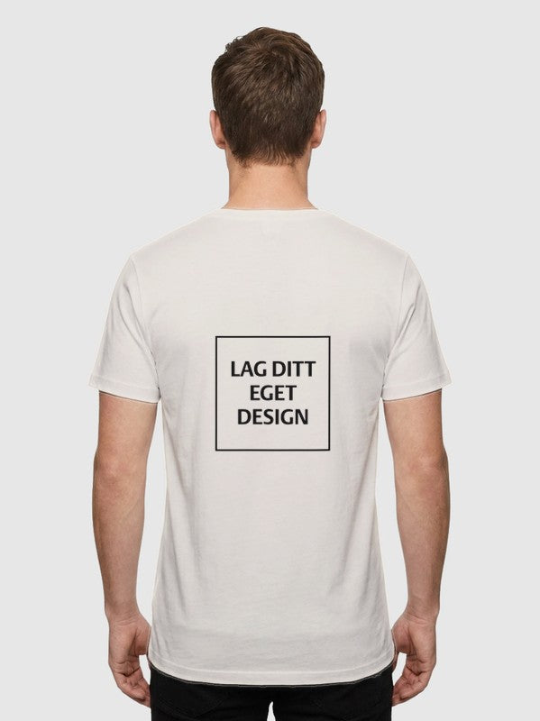 Design Din Egen Unisex V-Hals T-skjorte med Eget Trykk