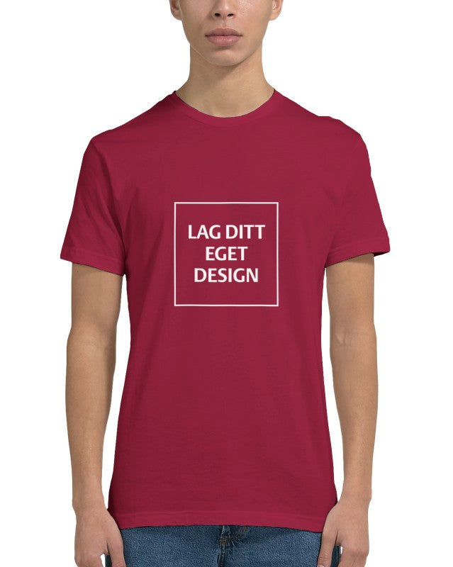Mænds figursyet T-shirt | Design med eget tryk