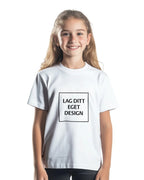 Slidstærk børne-T-shirt i polybomuld med eget tryk
