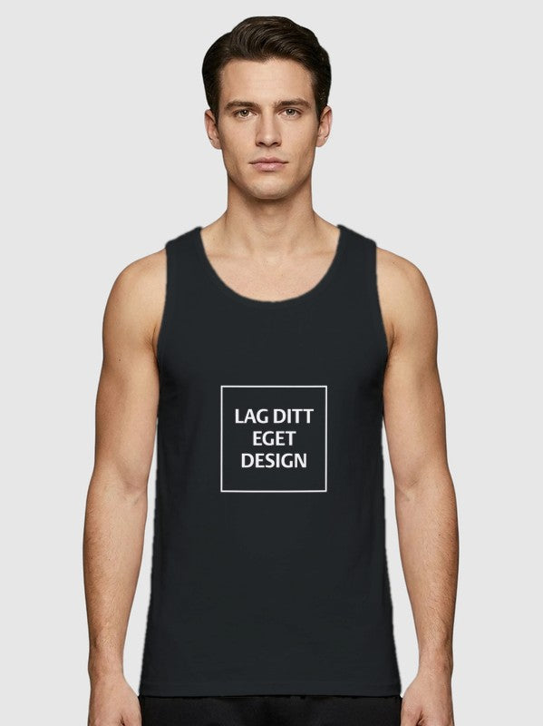 Sporty Singlet til Mænd med Eget Tryk | Hurtigtørrende Polyester