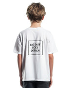 Slidstærk børne-T-shirt i polybomuld med eget tryk