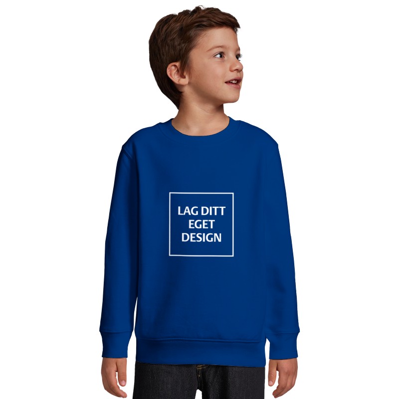 Klassisk Børnesweater med Eget Tryk | Varm Sweatshirt i Bomuldsblanding
