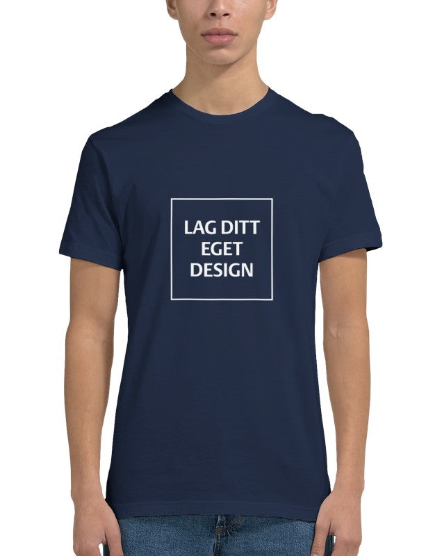 Mænds figursyet T-shirt | Design med eget tryk
