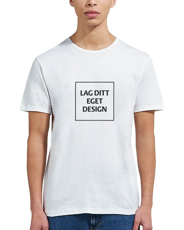 Klassisk Unisex T-shirt med Rund Hals til Eget Tryk | Design Din Egen T-shirt
