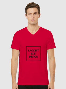 Design Din Egen Unisex V-Hals T-shirt med Eget Tryk